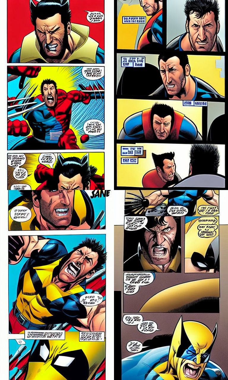 Wolverine vs Adam Sandler Comic Book Style
