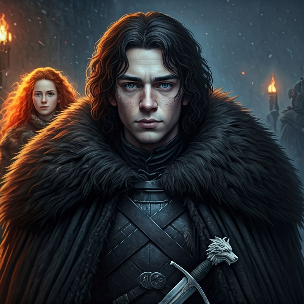 Winter Castle Guard: Medieval Warrior and Archer Portrait