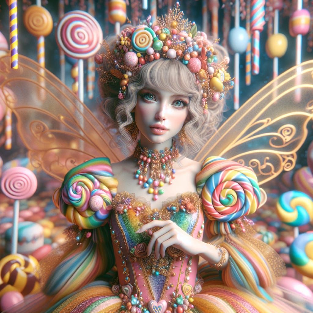 Candy Fairy Princess in Whimsical Candyland