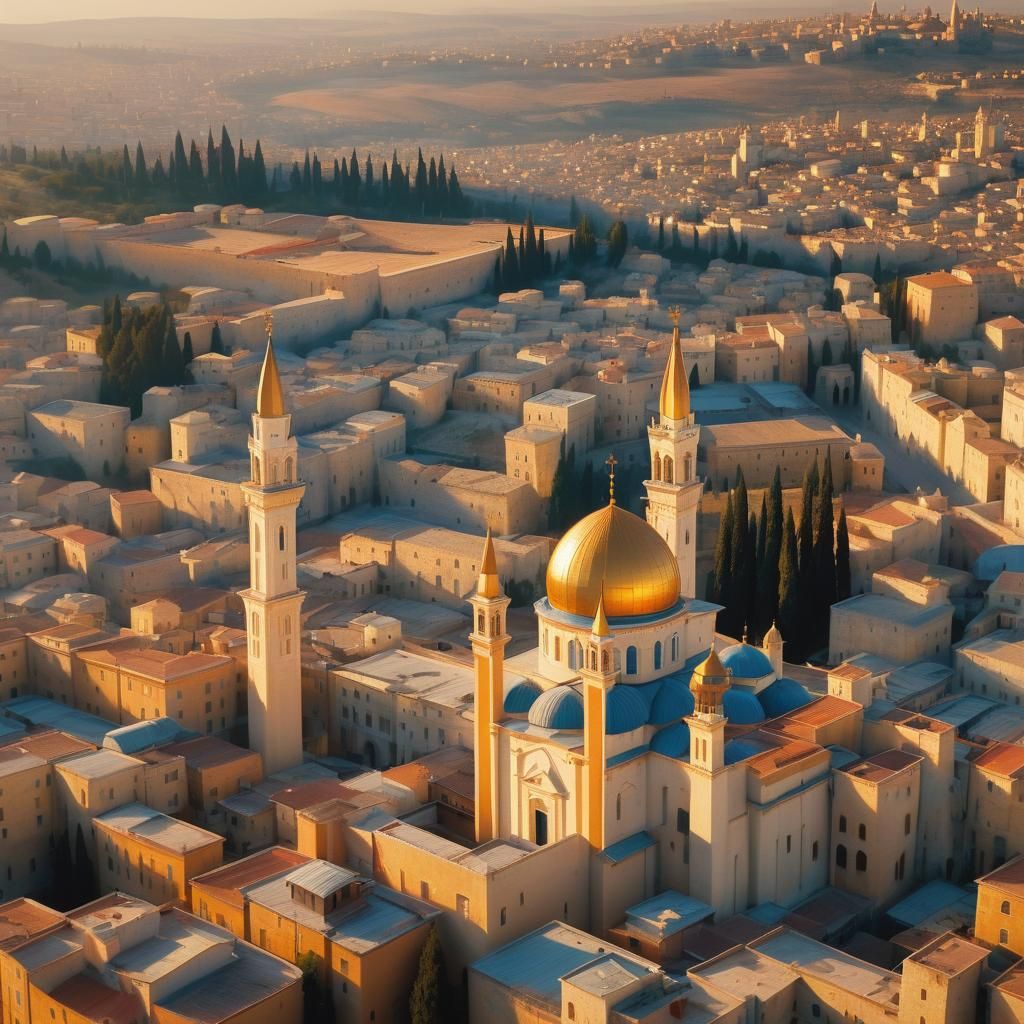 Heavenly Jerusalem: Golden Skyline in Renaissance Style