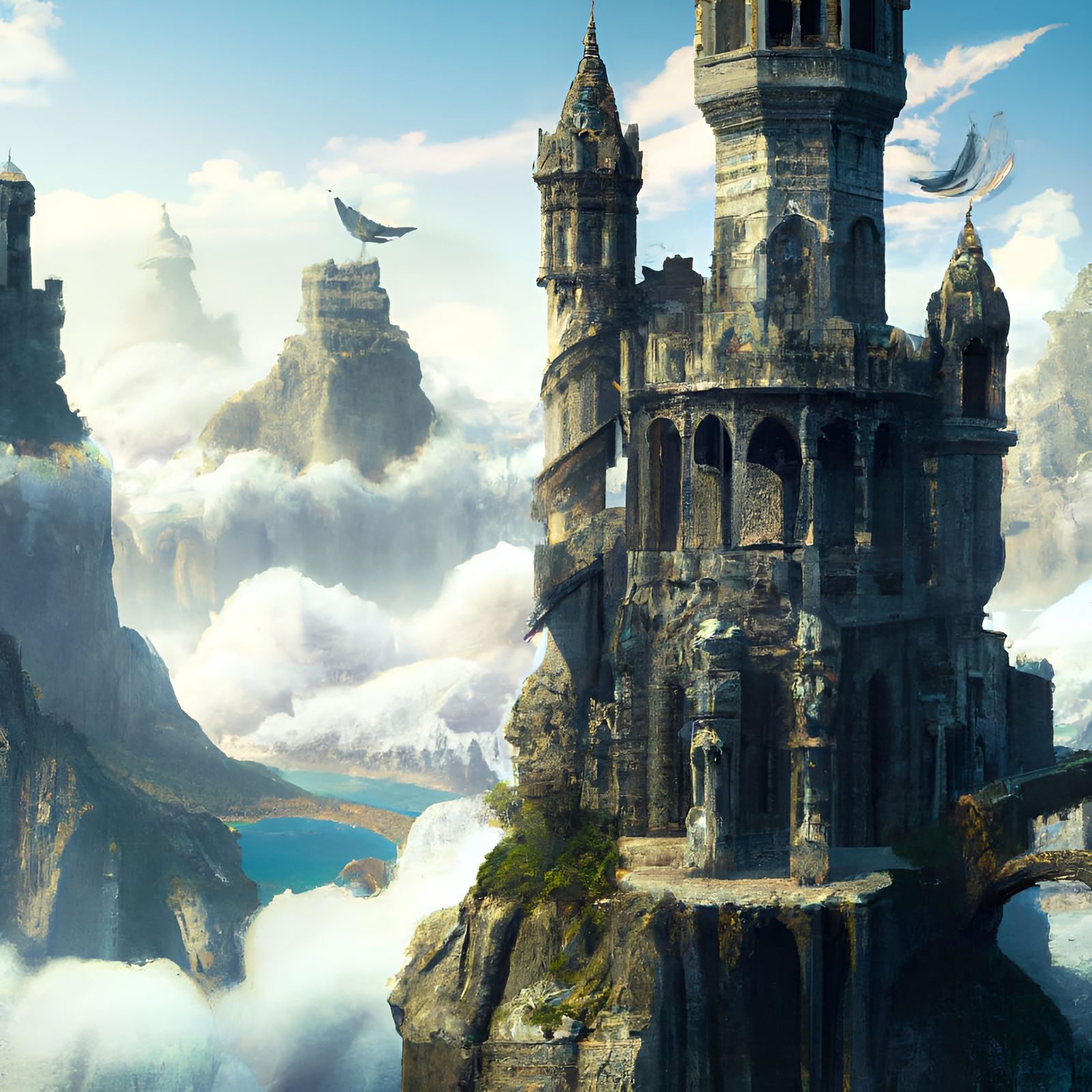 Kingdom Above the Clouds: Digital Illustration