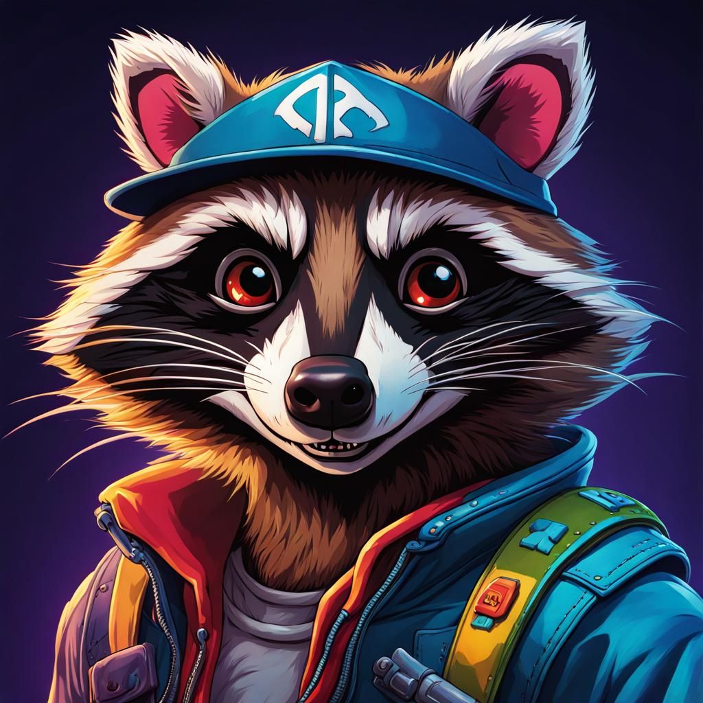 PS1 game character "Rabby the Raccoon"