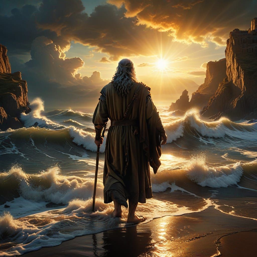 Moses Parting the Waters in Renaissance Splendor