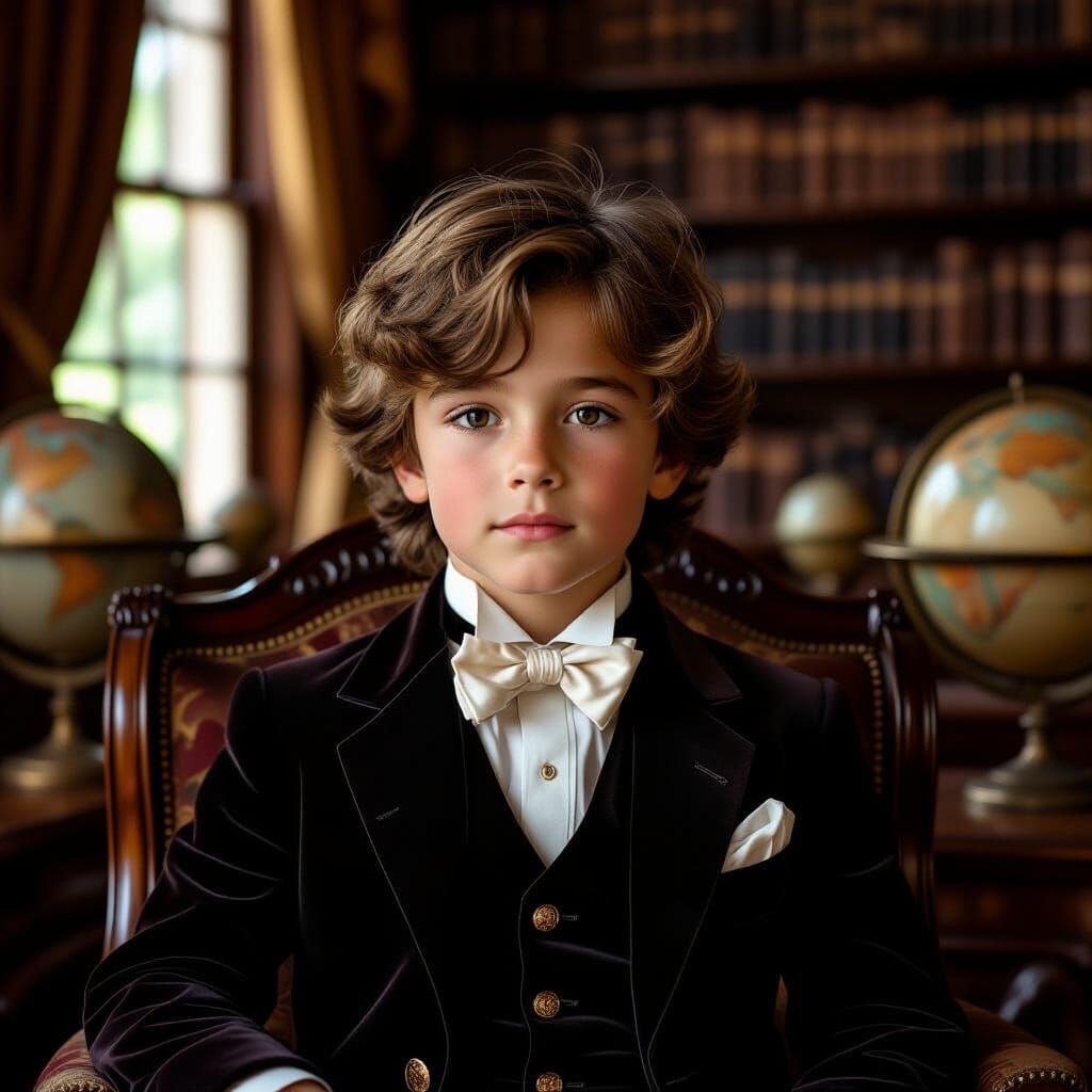 Boy in Velvet Suit, Renaissance Portrait