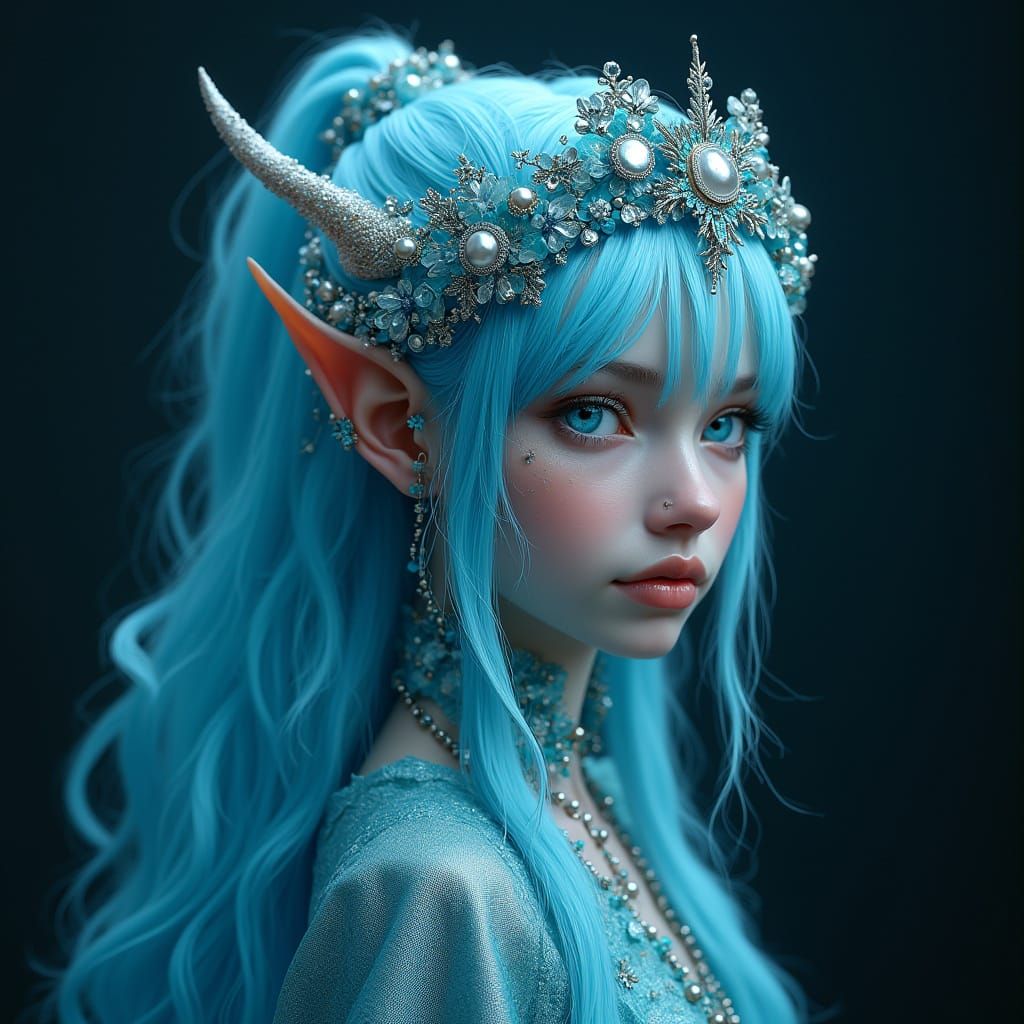 Lunaire Mermaid Goddess in Ethereal Style