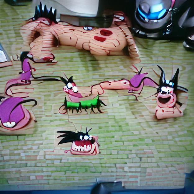 Grotesque Monster Character in Vivid Colors