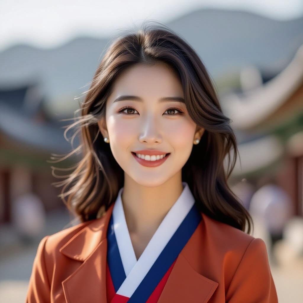Beautiful Korean Woman: AI Generated Portrait