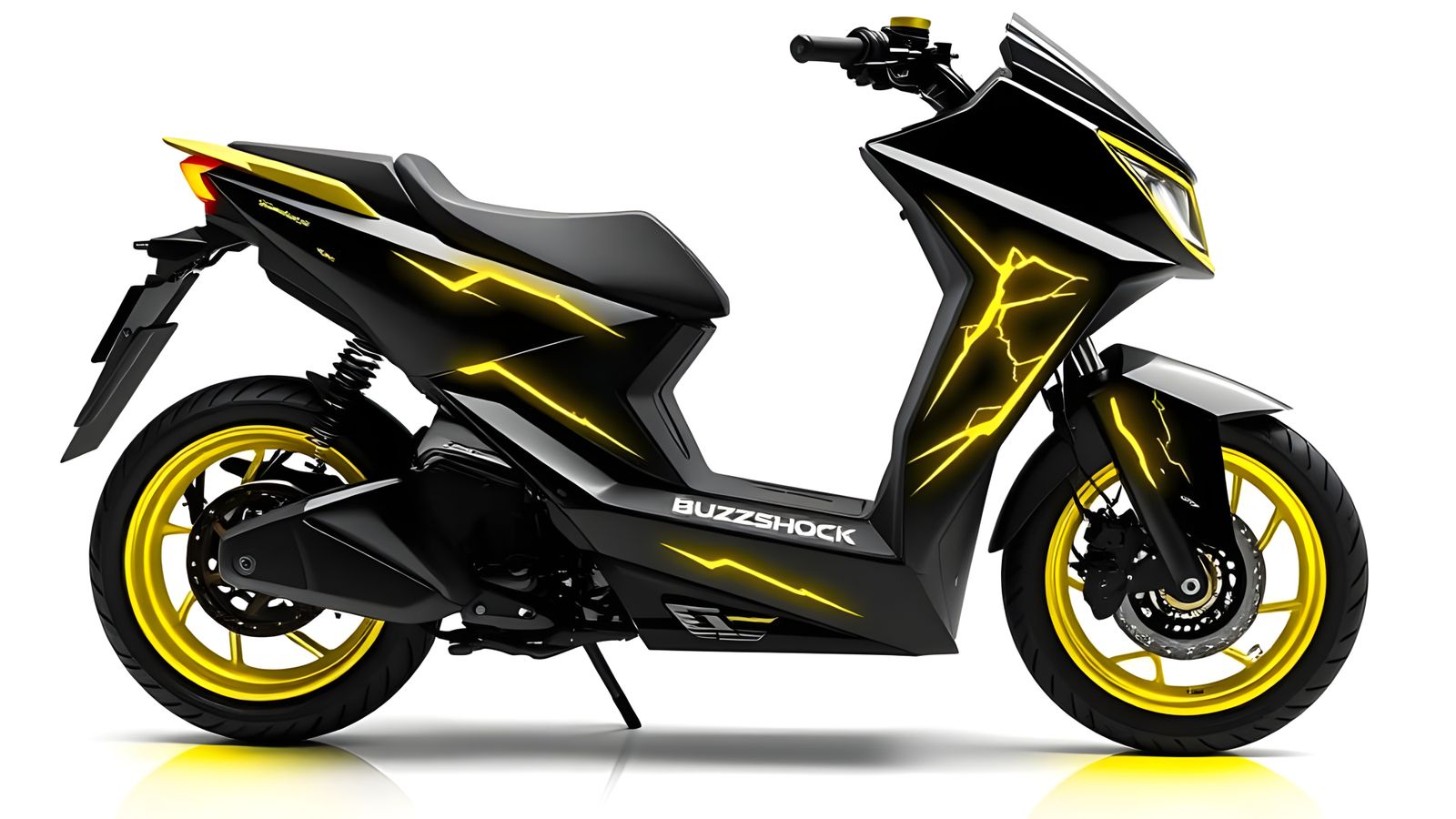 Electric Scooter Concept in Neon Yellow and Black