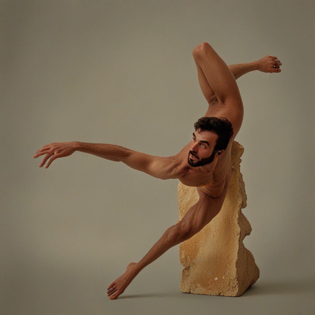 Tenebrism Masterpiece with Texturized Brushstrokes and Analo...