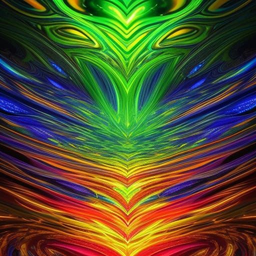 Illuminated Maelstrom: Digital Fantasy Art in Vivid Colors