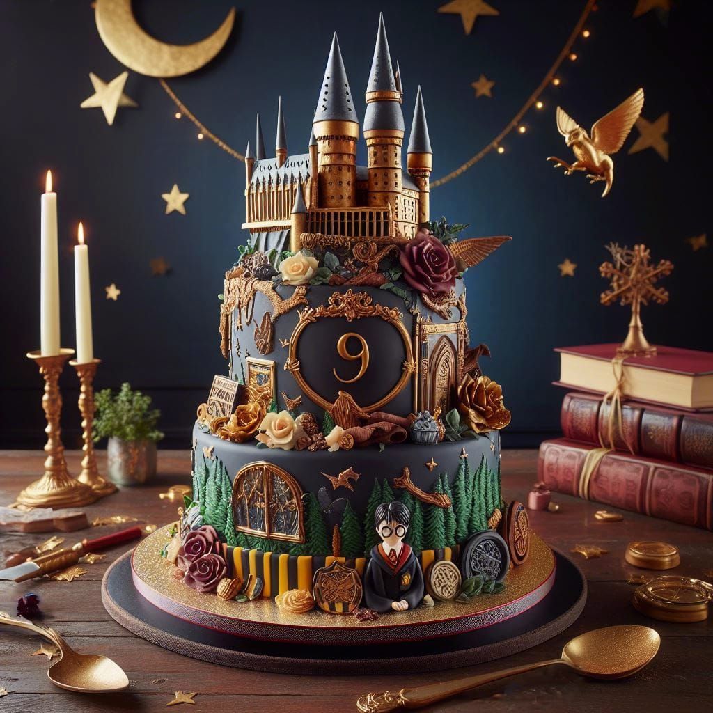 Harry Potter Themed Wedding Cake Food Photography