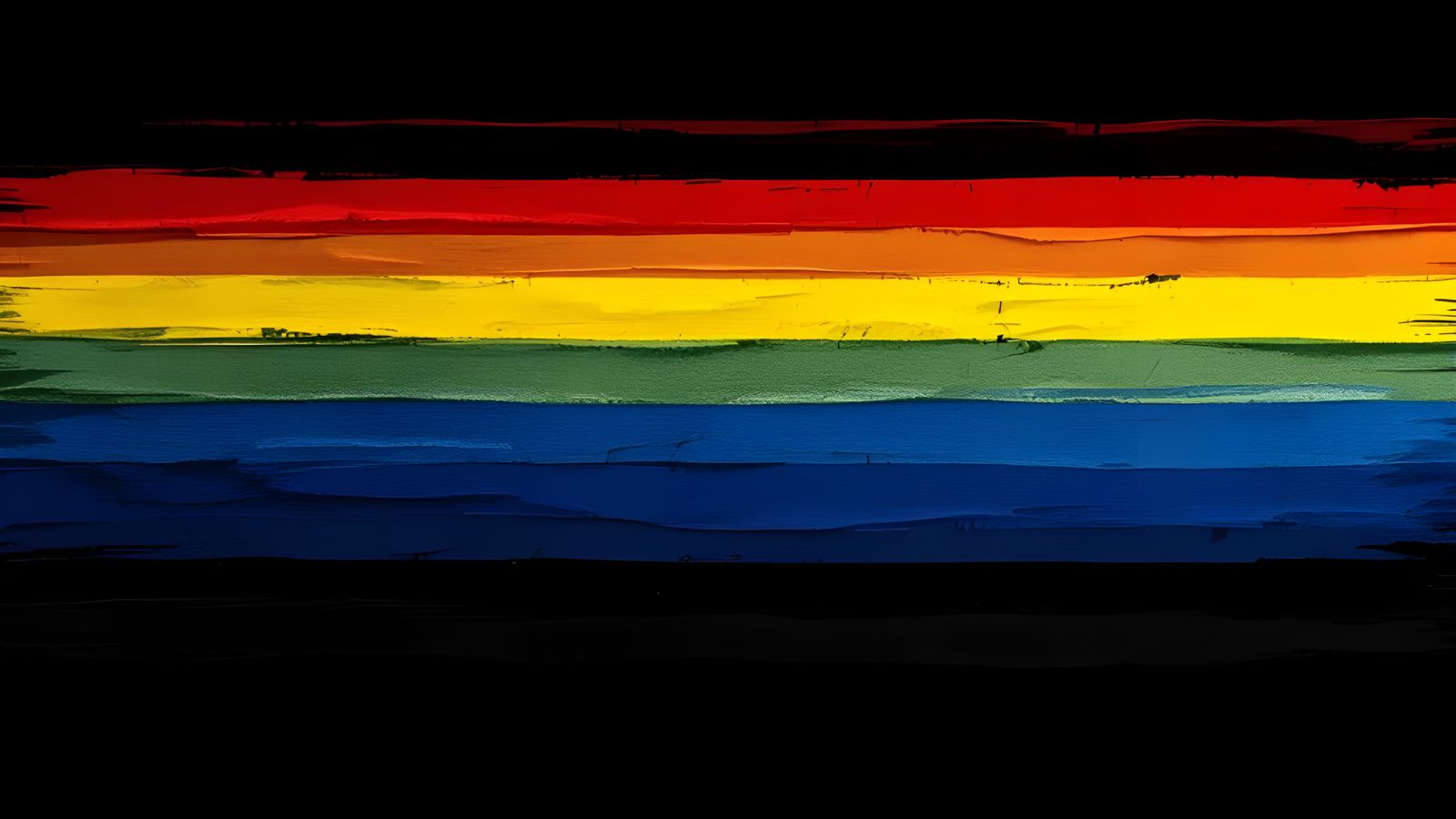 Pride Flag Stripes on Black Background