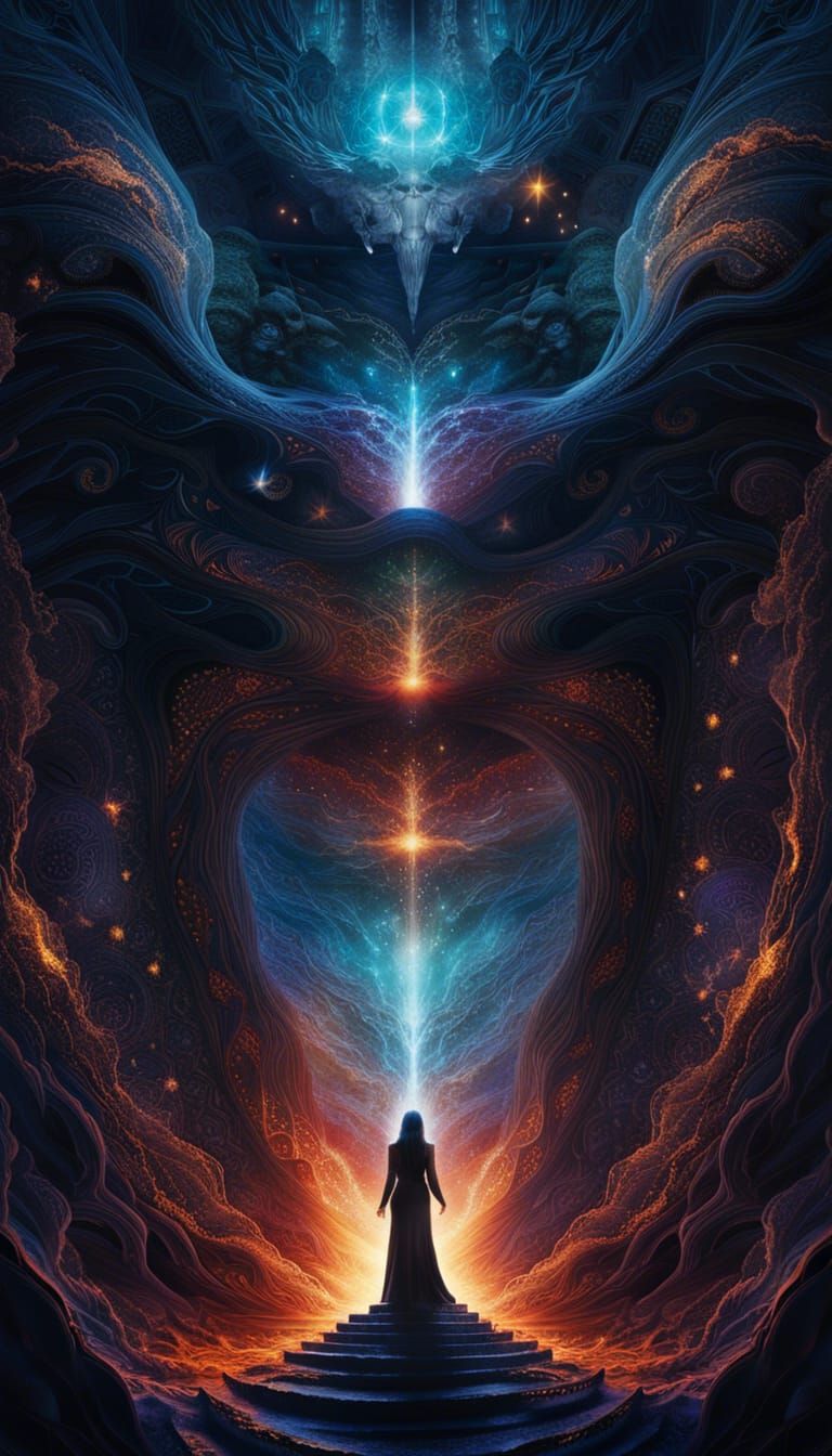 Astral Journey: Cosmic Void to Artificial World