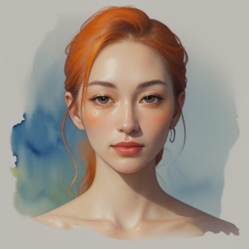 Vibrant Mandarin Watercolor Still Life