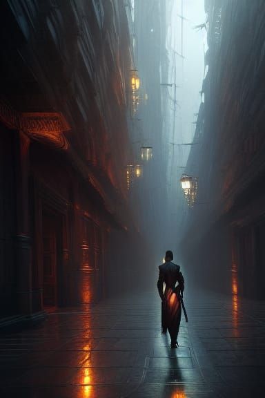 Dark Fantasy Master Thief Assassin: Hyperdetailed Digital Ar...