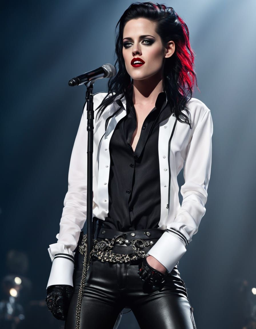 Rockstar Pop Singer in Baroque Updo