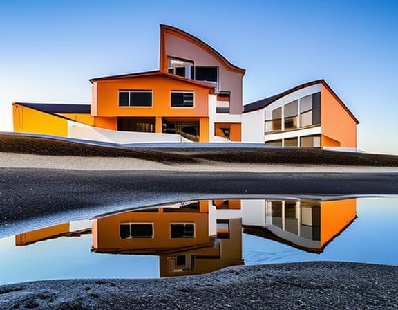 Abstract Distorted Reflections in Surreal Style