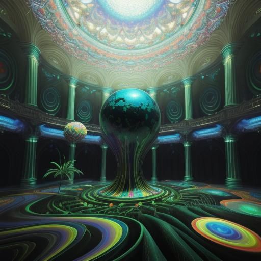 Surreal Glamour: A Psychedelic CGI Masterpiece