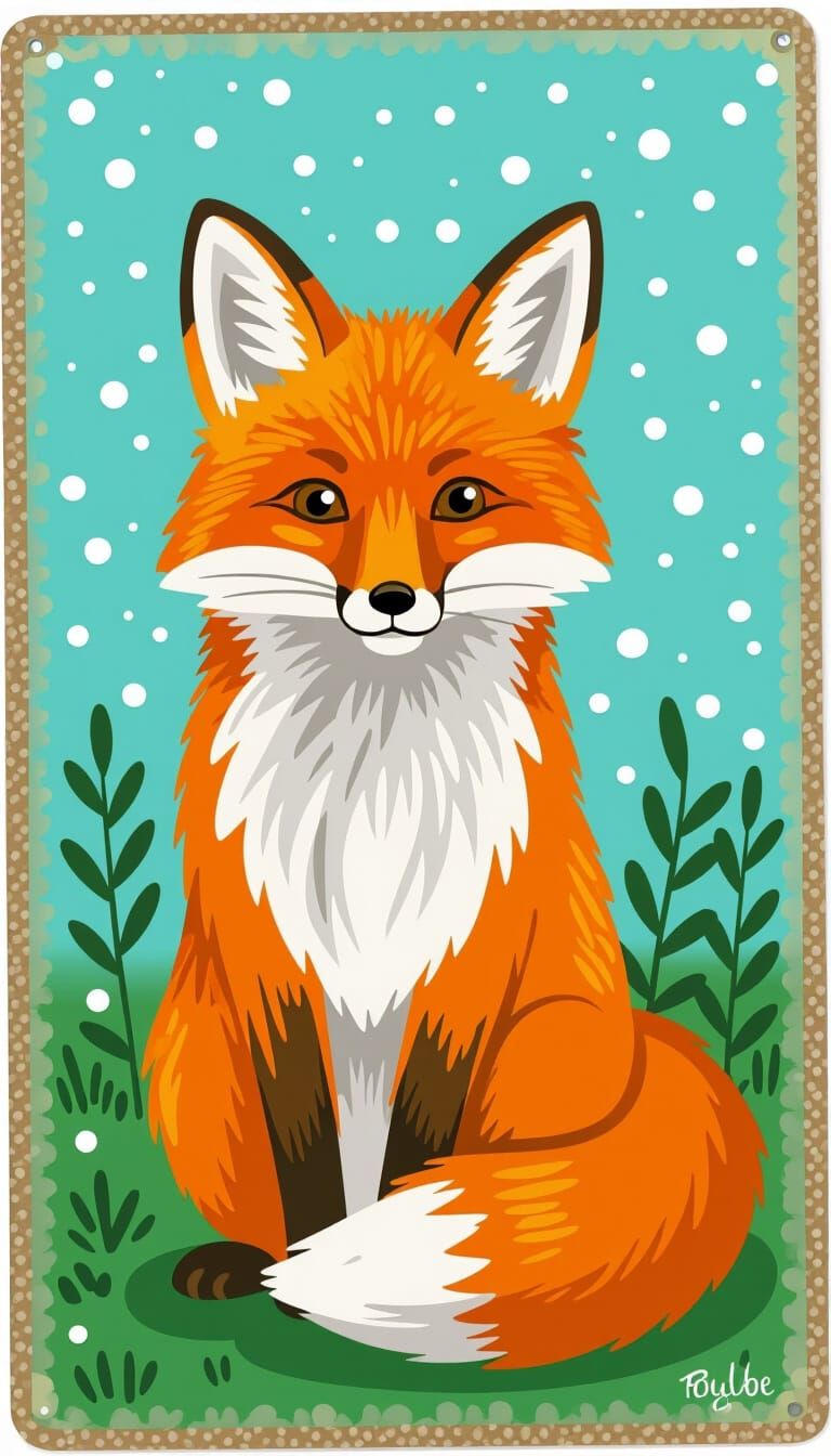Relaxed Fox Image Generated by AI