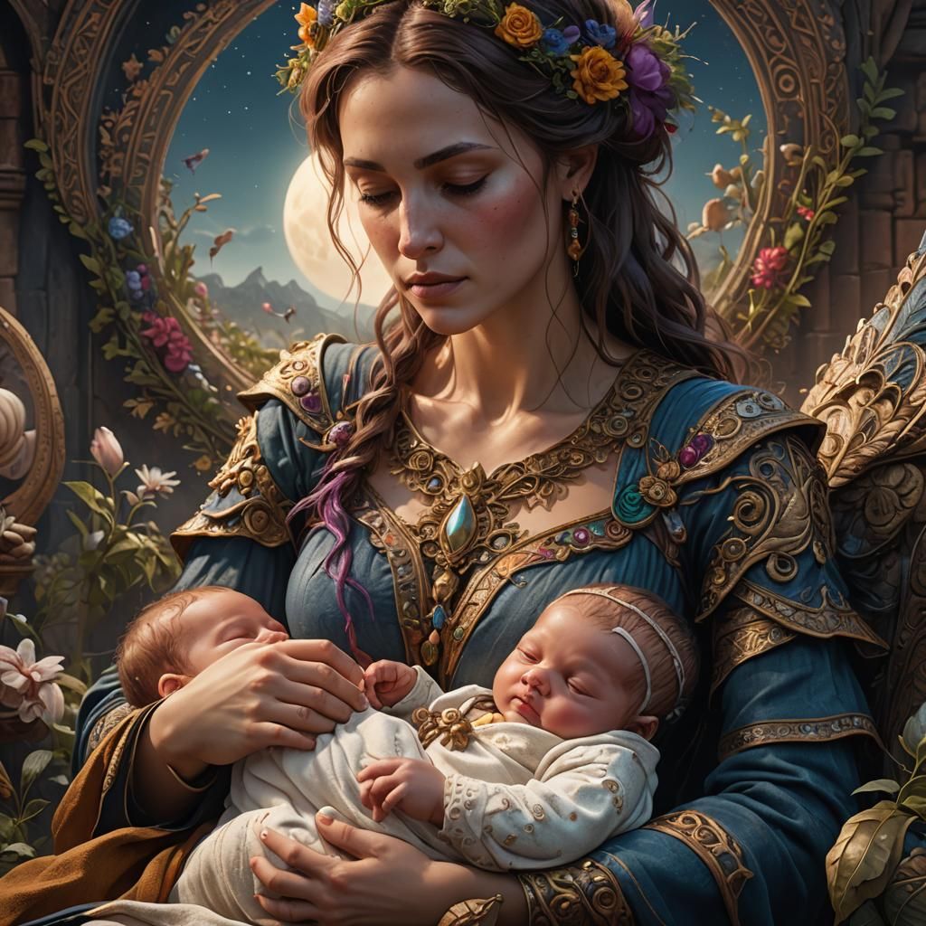 Tender Close-Up: Motherhood in Deep Color