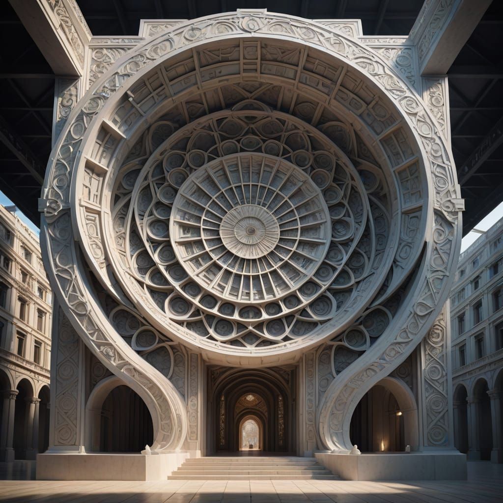 Geometric Crystalline Structure with Fibonacci Symmetry