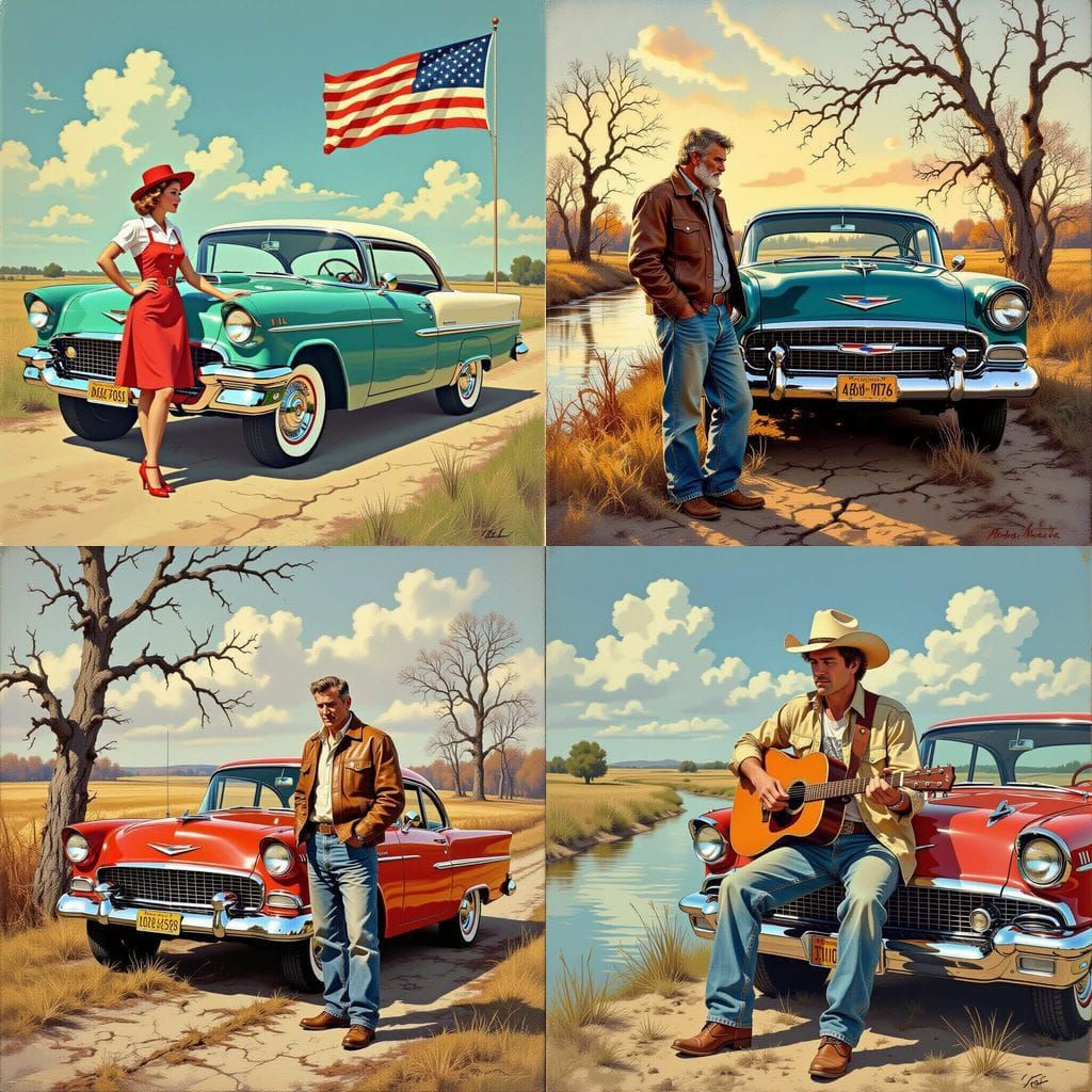 Nostalgic Chevy by the Levee