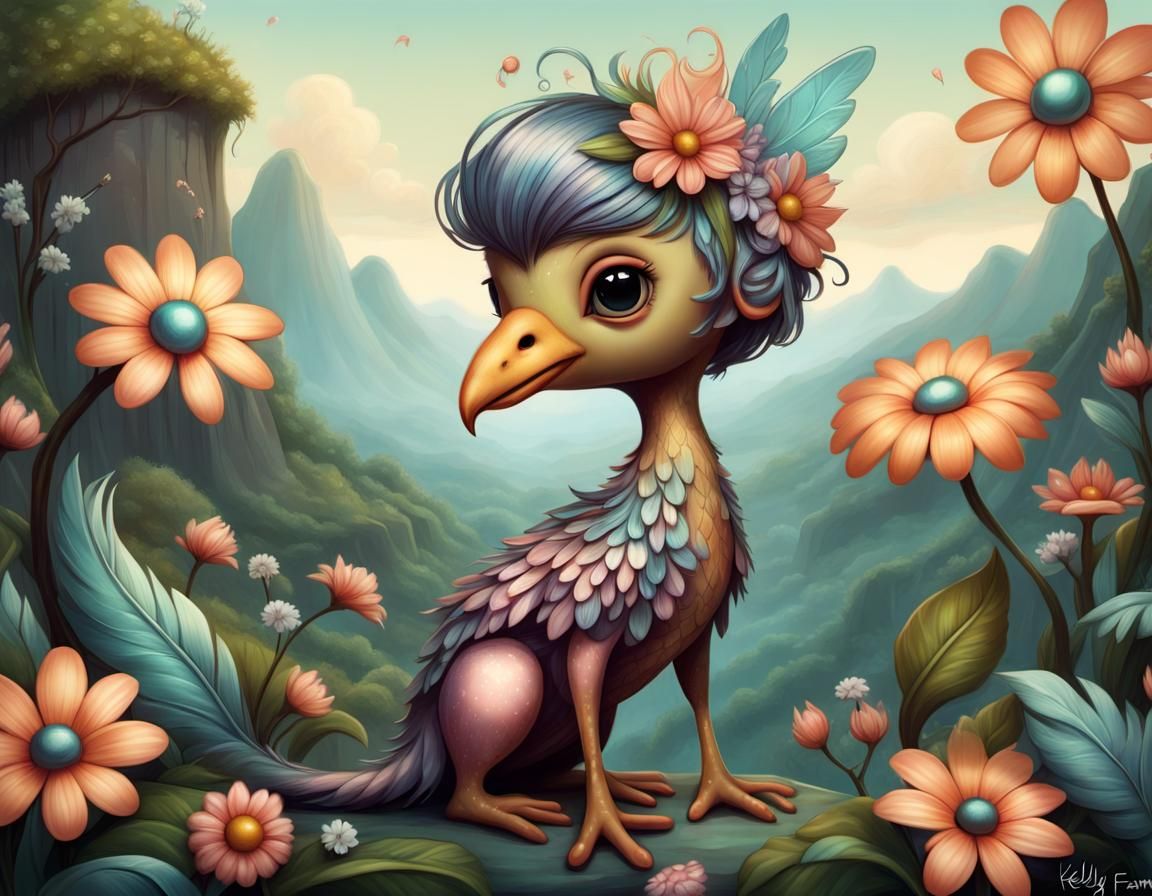 Sparkle Pixie Dodo Character Design in 3D