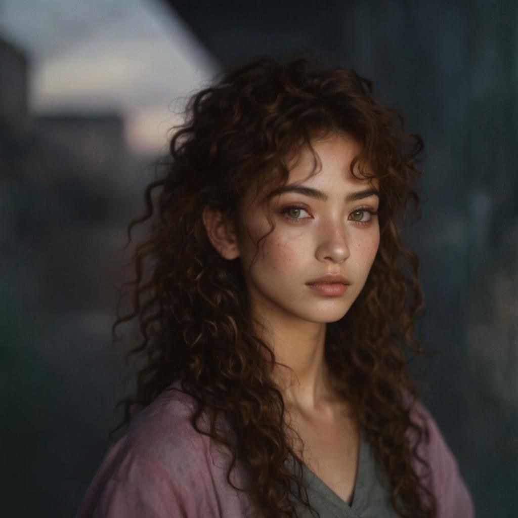 Portrait of an Israeli Woman in Hyperdetailed Style