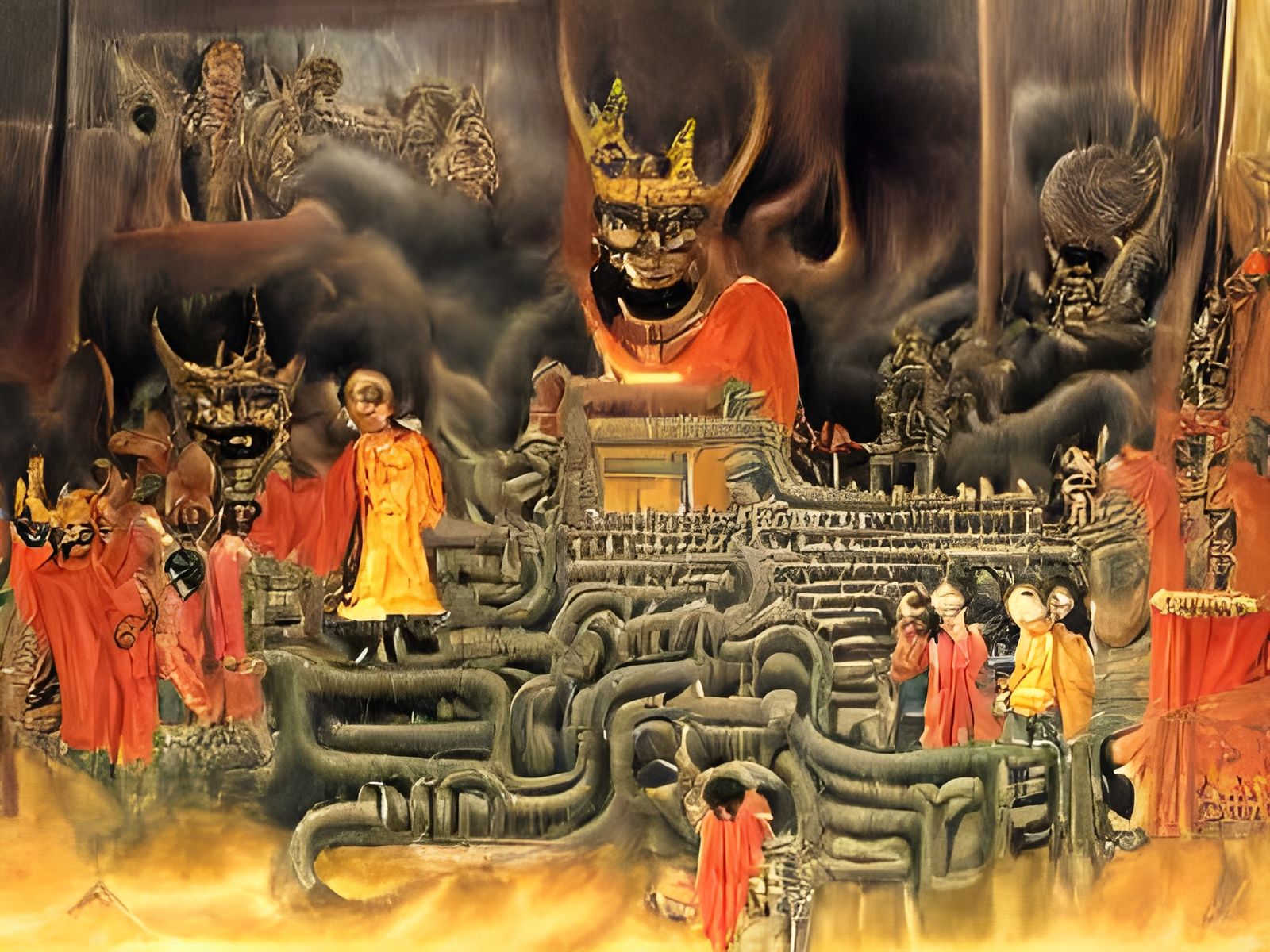 King Yama at the Gates of Naraka