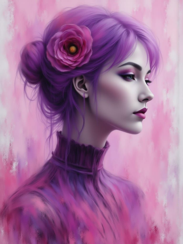 Lost Female Figure in Chalk Style