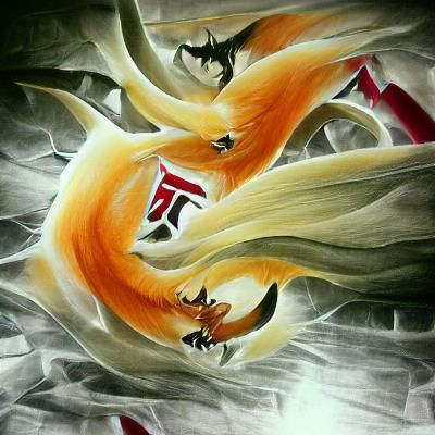 Mystical Nine-Tailed Fox in Enchanted Forest