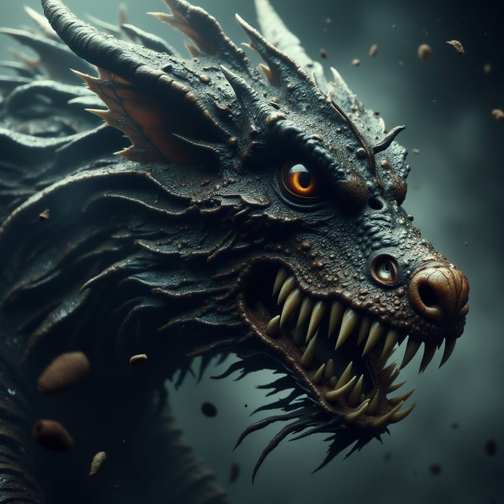 Ethereal Dragon-Human Hybrid in Hyperrealistic Battle Attire