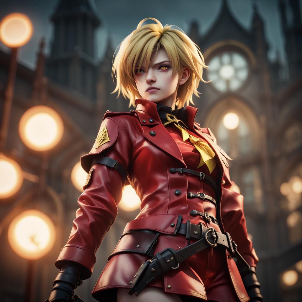 Anime Seras Victoria Portrait in Sharp Focus