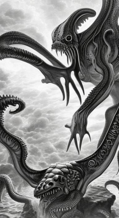 Hyperrealistic Cthulhu's Mythological Origin