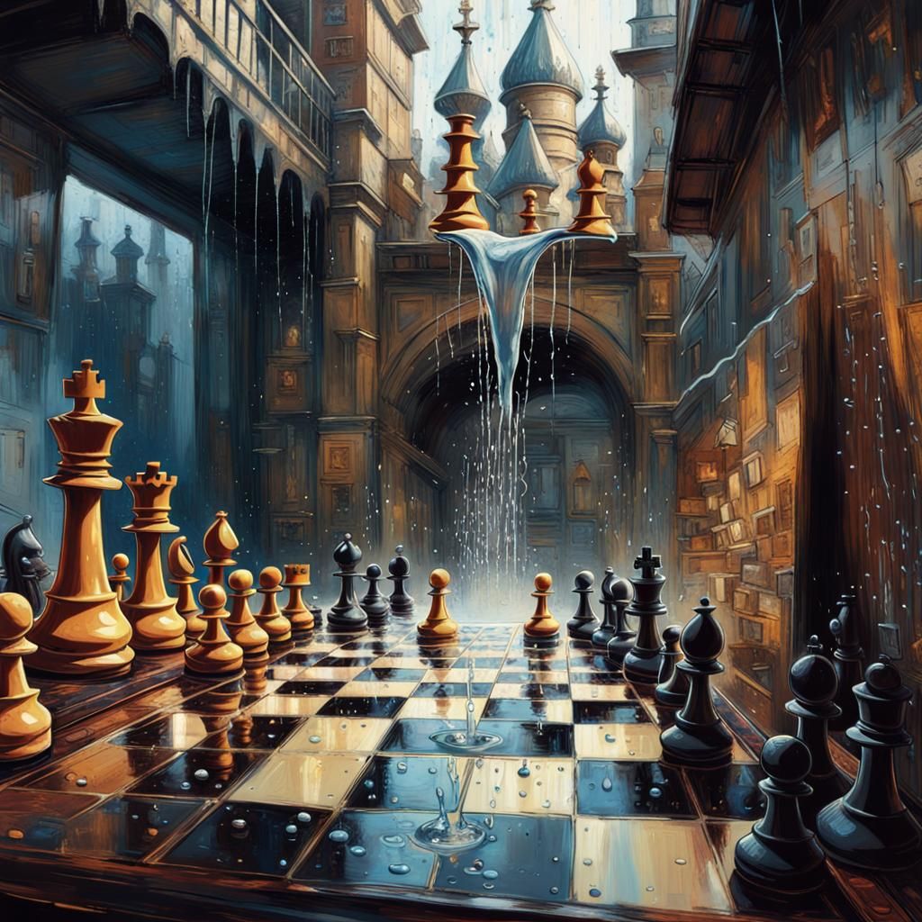 Water Flowing on Chessboard