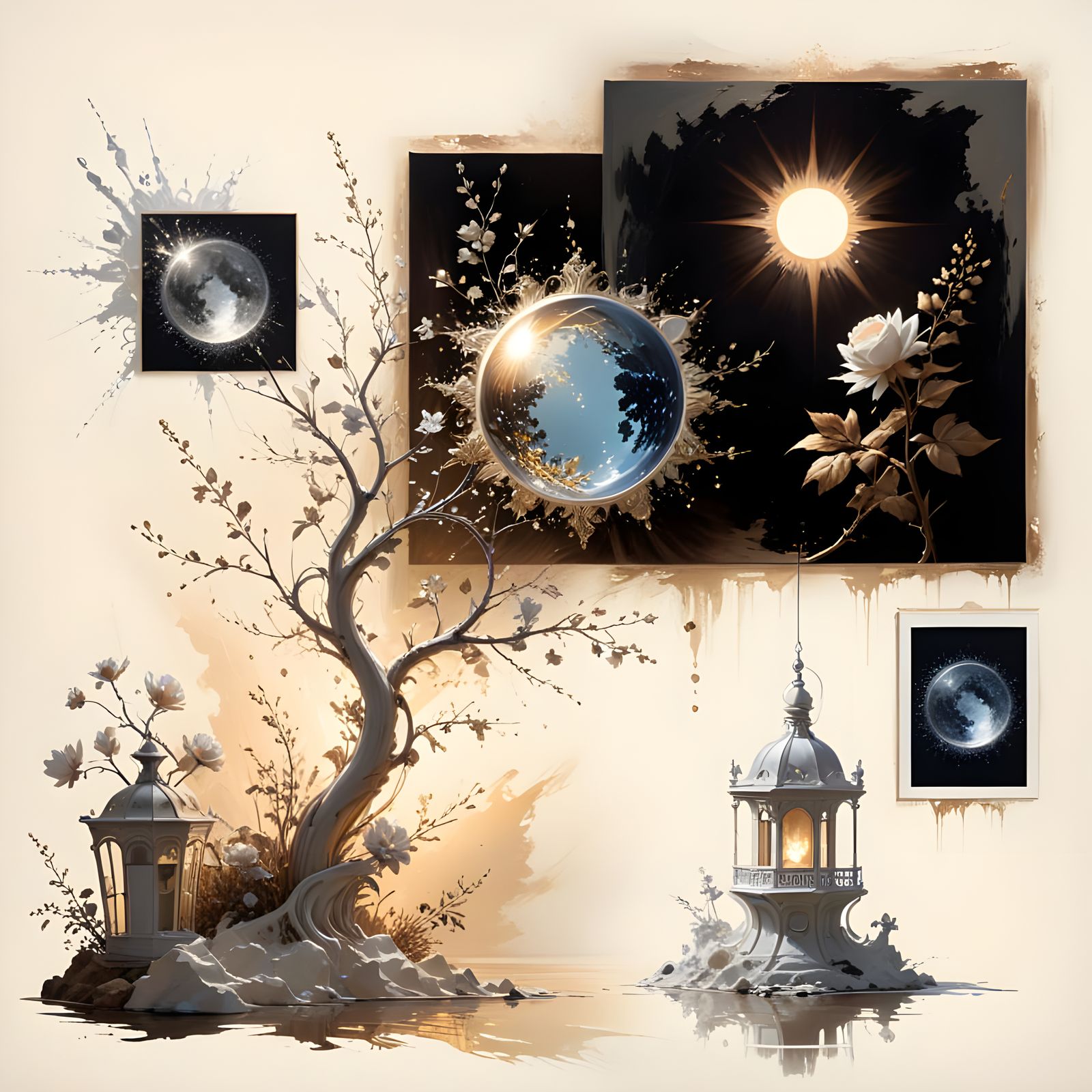 Ethereal Victorian Beauty in Soft Oil Painting