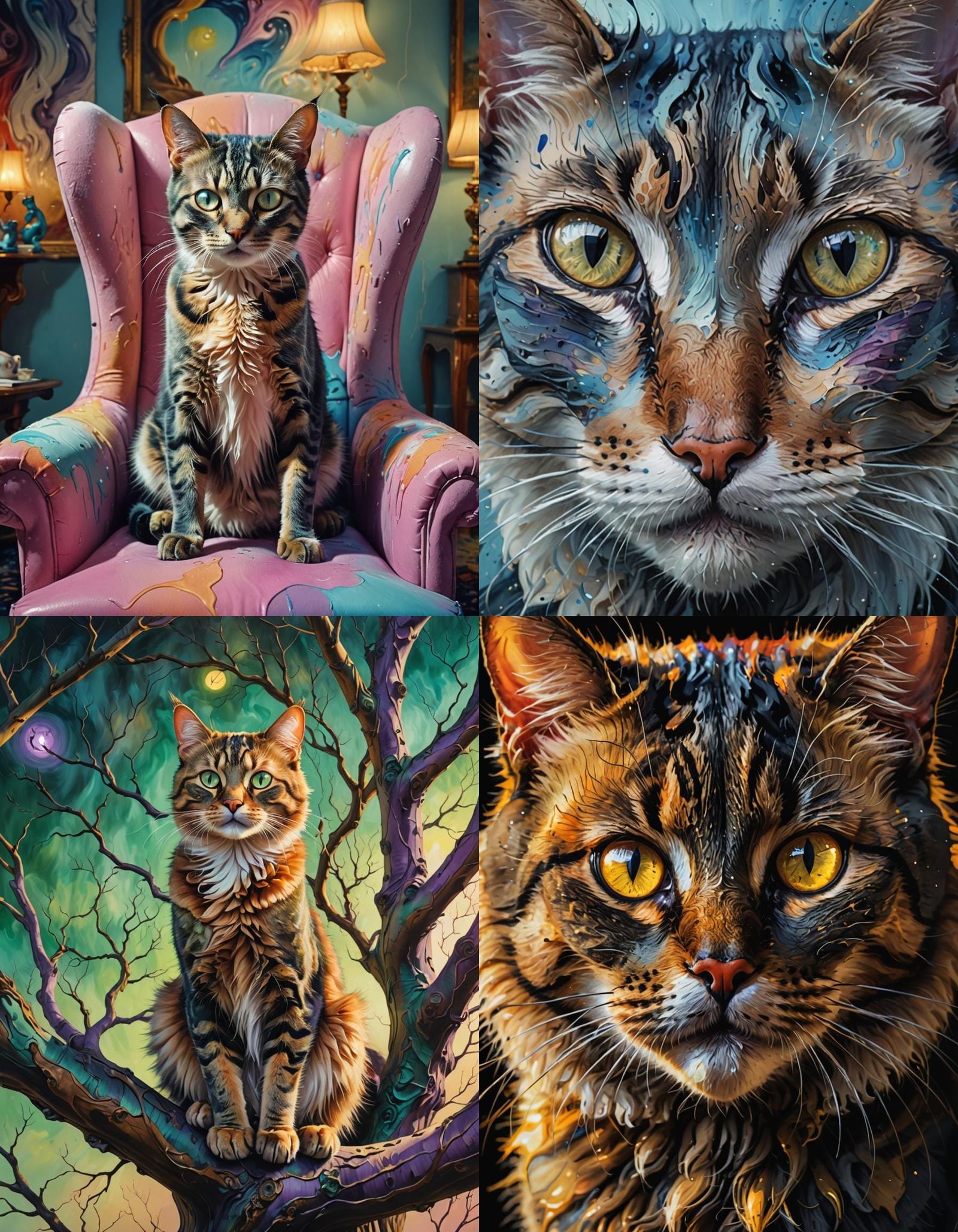 Surreal Uncanny Cat Generated by AI