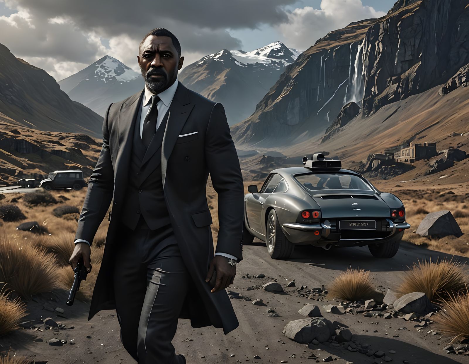 Idris Elba as James Bond: Photorealistic Matte Painting