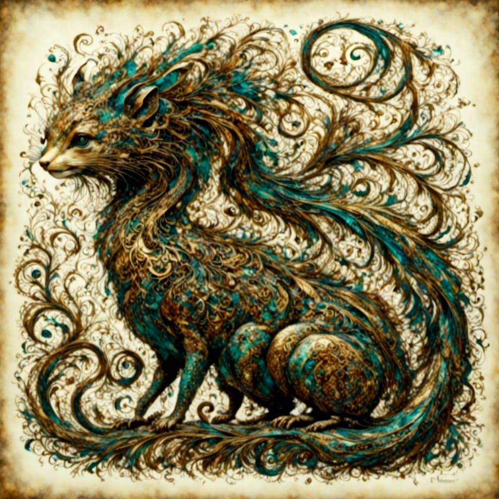 Celestial Hydra Dragon in Dreamlike Holiday Style