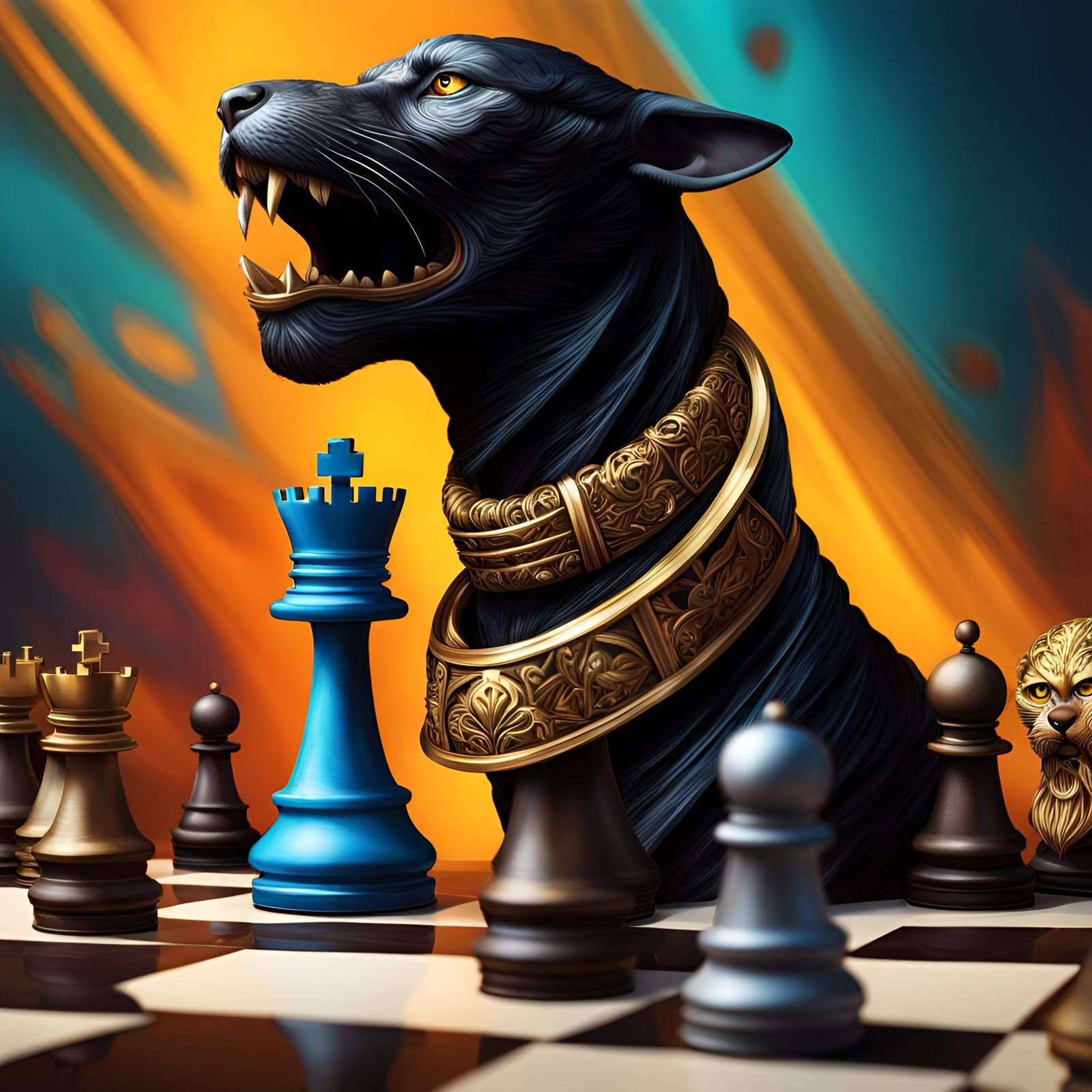 Chess Run: Hyperrealistic Concept Art