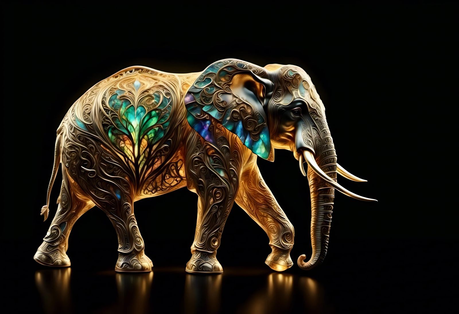 luxury elephant statue fantasy