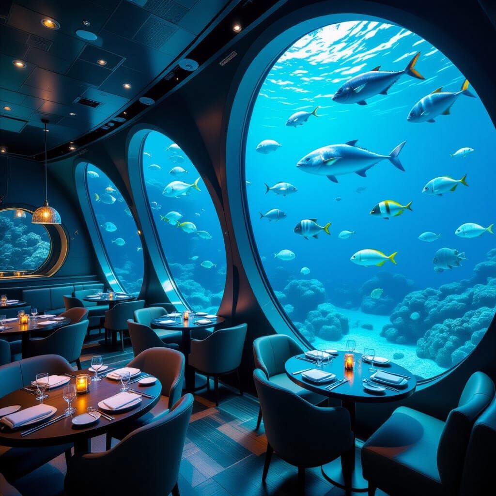 Underwater Restaurant Serves Fish with Ocean Views