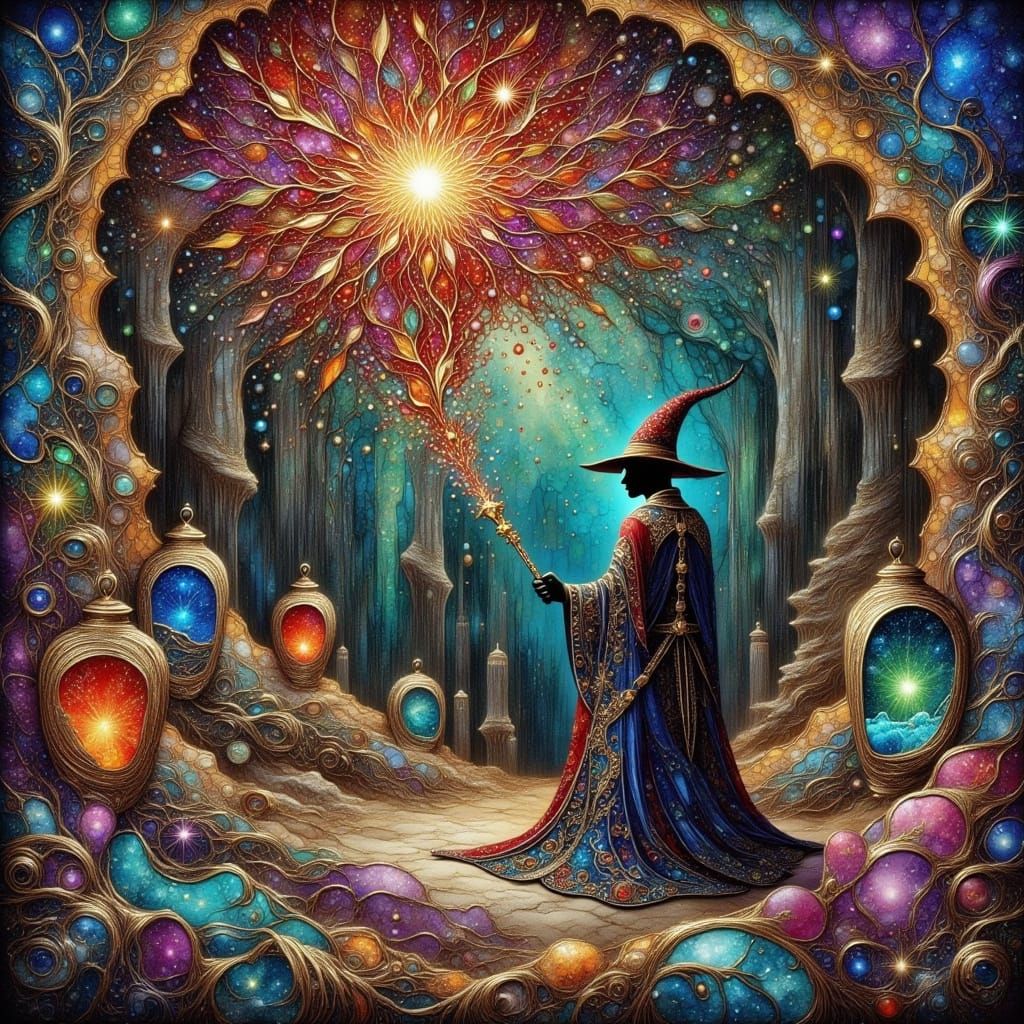 Magician's Lab: A Fantasycore Cloisonne Cave Interior