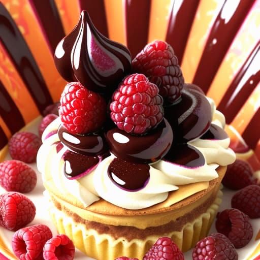 Chocolate Raspberry Ripple Ice Cream Cones