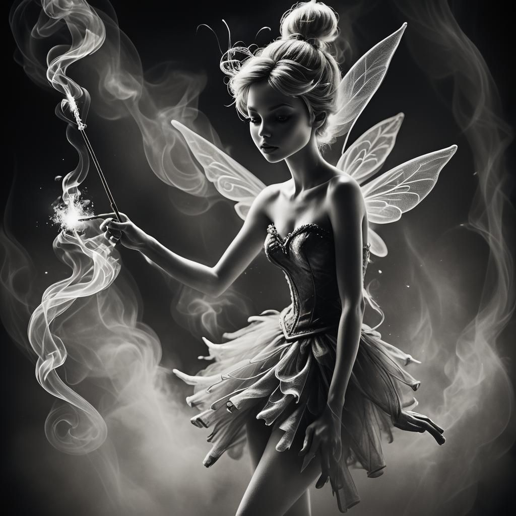 Smoke Fairy Arising from Match Flame