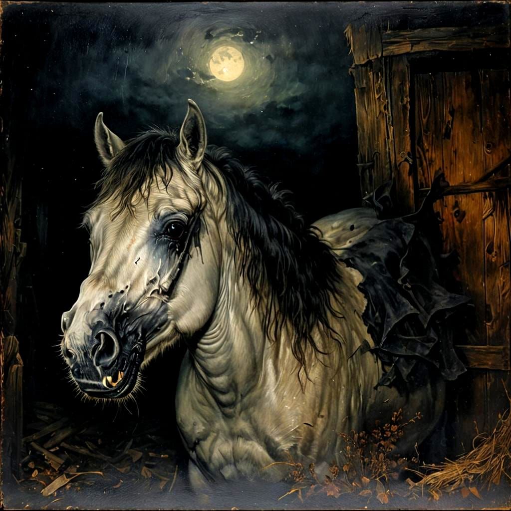Ethereal Gothic Horse Nightmare