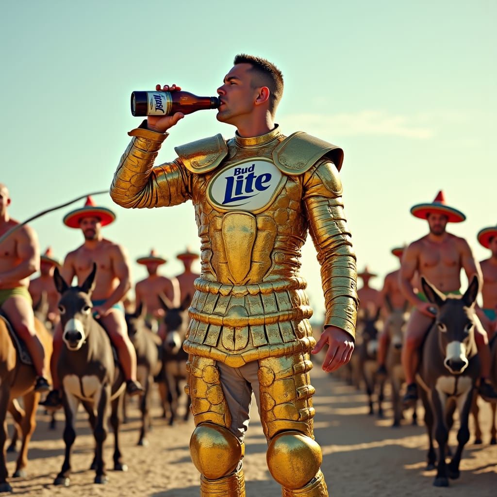 John Cena as Beer Knight Leading Swimsuit Dwarves