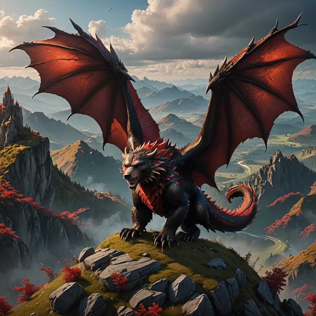 Dragon Bear Mating Display on Hill