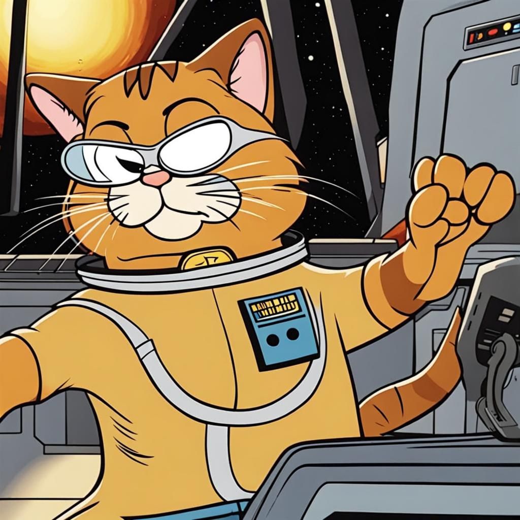 Garfield as Star Trek Character in Movie Poster