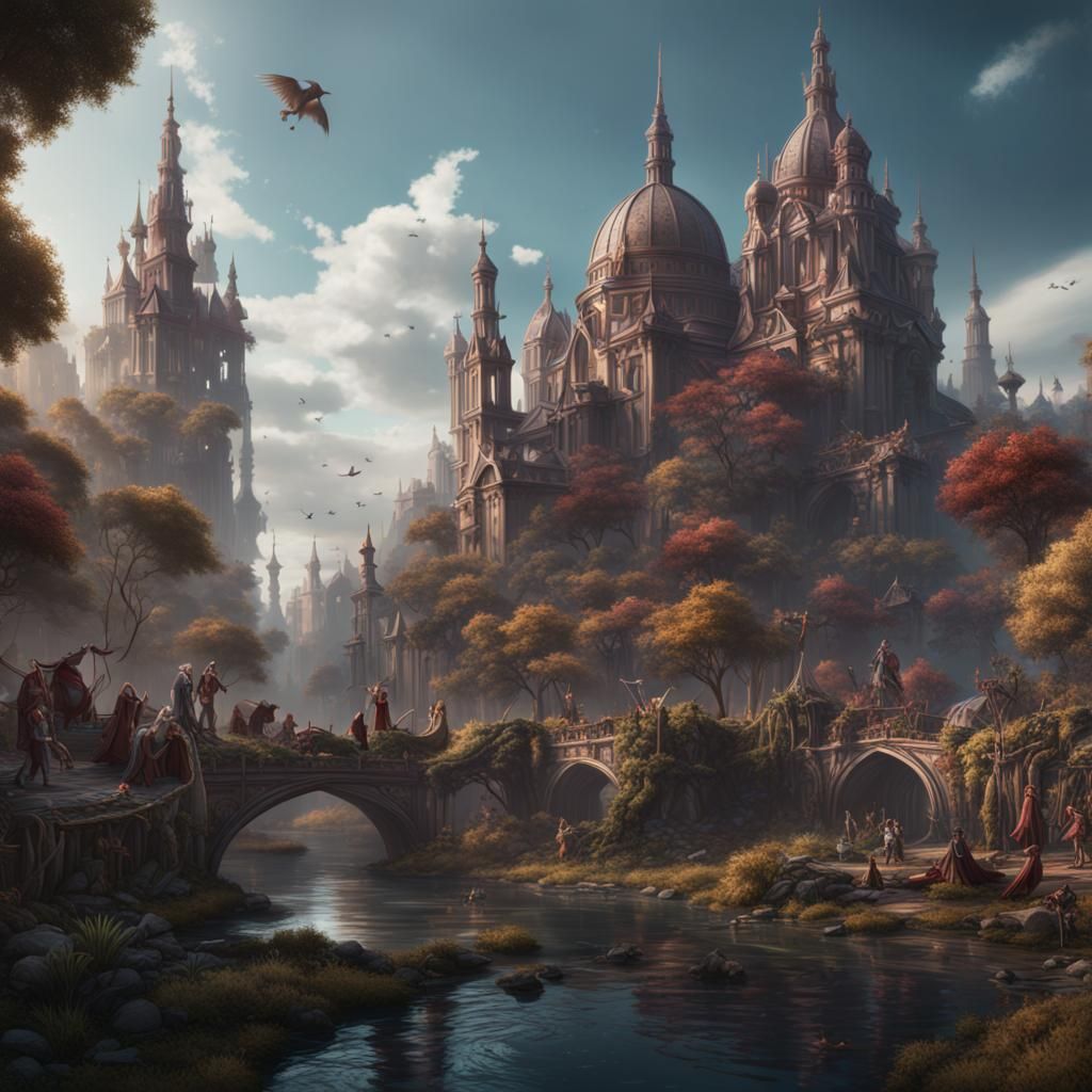 Fantastical Vegan Activism in Detailed Matte Painting